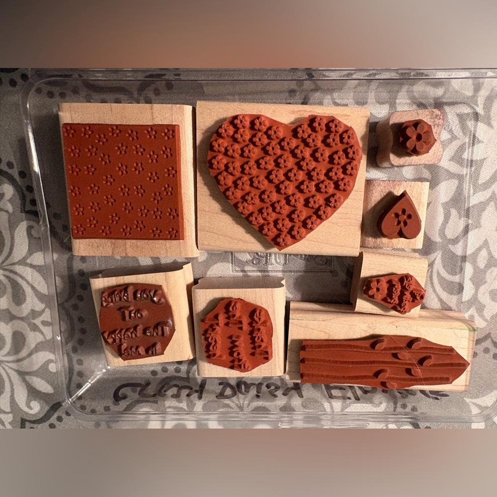 Stampin' Up! Floral and Sentiment Wooden Stamp Set - Retired - Picture 2 of 2